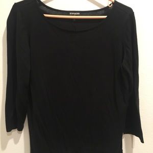 Plain Black 3/4 Sleeve
